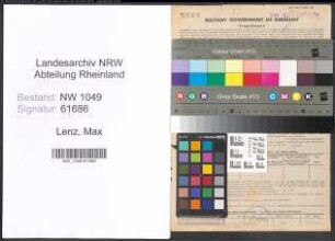 Entnazifizierung Max Lenz , geb. 30.05.1901 (Heizungsbauer)