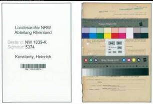 Entnazifizierung Heinrich Konstanty , geb. 30.11.1905 (Strassenwaerter)