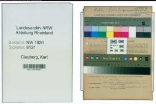 Entnazifizierung Karl Clauberg , geb. 29.08.1884 (Fabrikant)