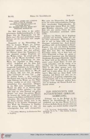 7: Zur Geschichte der Puthon´schen Gemäldesammlung