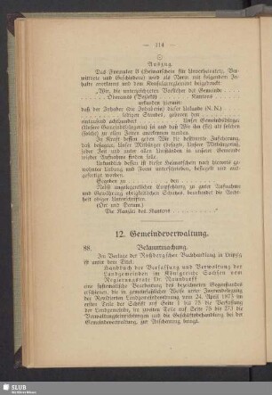 12. Gemeindeverwaltung