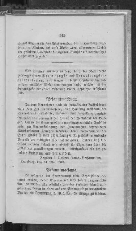 Amtliche Bekanntmachungen von Verfassungs- und Verwaltungsangelegenheiten.