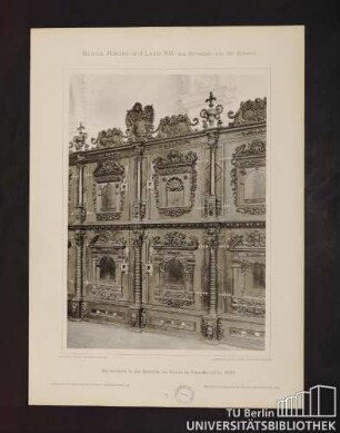 7. Schrankwerk in der Sakristei der Kirche zu Ober-Marchthal, 1672.