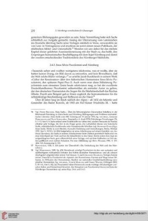 2.4.3. Enea Silvio Piccolomini und Nürnberg