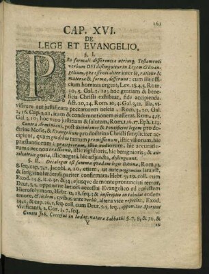 Cap. XVI. De Lege Et Evangelio