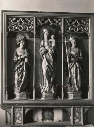 Meißen. Schlosskapelle. Altar-Mittelteil mit moderner Bemalung