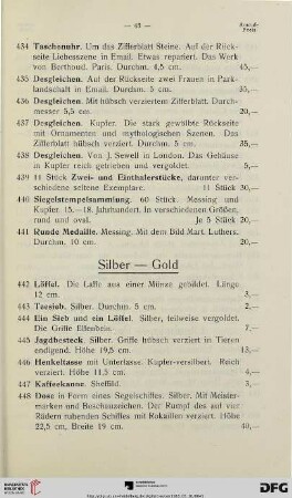 Silber- Gold (Nr. 442-461)