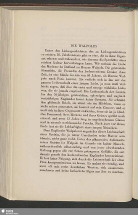 Die Walpoles