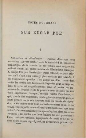 Notes nouvelles sur Edgar Poe