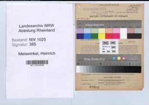 Entnazifizierung Heinrich Meiswinkel , geb. 17.01.1893 (Kaufmann)
