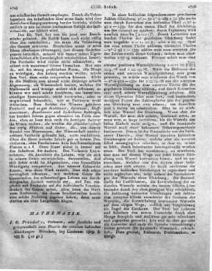 J. G. Prändel's, Professors, sehr fassliche und grösstentheils neue Theorie der unreinen kubischen Gleichungen München, bey Lindauer. 1809. 8. 138 S.