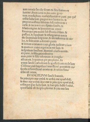 Evangelium sancti Ioannis.
