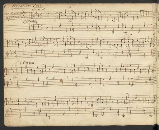 Suiten. Auszüge; cemb; B-Dur; CauC 172; CauC 168; CauC 173; CauC 175; CauC 169