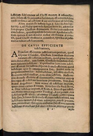 De Causa Efficiente iustificationis.