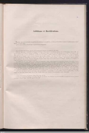 Additions et rectifications