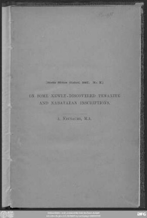On some newly-discovered Temanite and Nabataean inscriptions