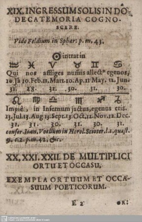 XXII. DE MULTIPLICI ORTU ET OCCASU.