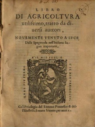 Libro di agricoltura ...