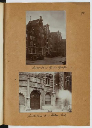 Speicher Spuistraat, Amsterdam. Oude Lutherse Kerk, Amsterdam: Ansichten (aus: Skizzen- und Fotoalbum 27)