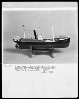 Fischdampfer "Franz", Museumsmodell