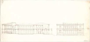 Bühlmann, Josef; Universitätsgebäude - Ansicht, Längsschnitt