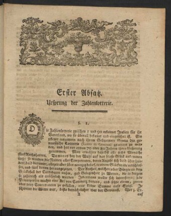 Erster Absatz - Fünfter Absatz