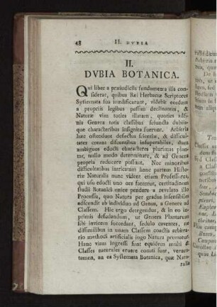 II. DVBIA BOTANICA.