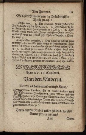 Dat XVIII. Capittel. Van den Kinderen.