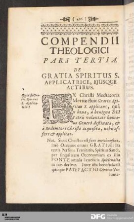Compendii Theologici Pars Tertia.
