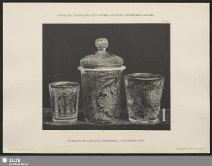 Glasbecher mit Tiefschnitt