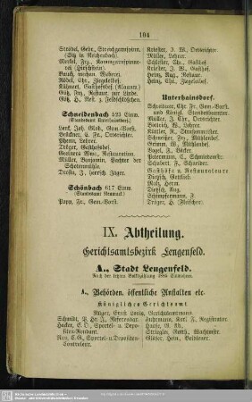 IX. Gerichtsamtsbezirk Lengenfeld : IX. Abtheilung. Gerichtsamtsbezirk Lengenfeld