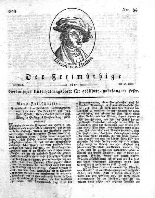 Nro. 84, Dienstag, den 26. April 1808