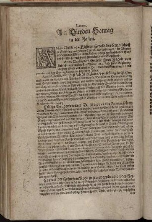 Laetare. Am Vierden Sontag in der Fasten
