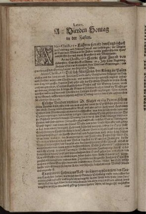 Laetare. Am Vierden Sontag in der Fasten