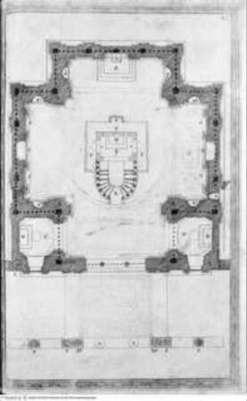 Della trasportatione dell'obelisco Vaticano et delle fabriche di Nostro Signore Papa Sisto V. / fatte dal Cavallier Domenico Fontana. Libro Primo, Folio 40: Cappella Sistina in Santa Maria Maggiore, Grundriss