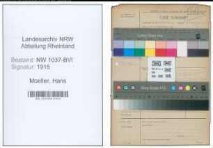 Entnazifizierung Hans Moeller , geb. 16.05.1901 (Buchhaendler)
