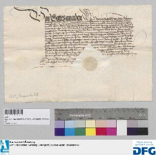 Heinrich Rudolff von Wetze, Administrator zu Waldsassen, stellt der Stadt Nürnberg Quittung aus über 400 fl. ihm von Kaiser Karl V. verschriebene Reichssteuer.