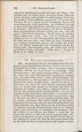 VI. Staatsarzneikunde.