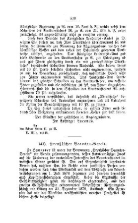 Preußischer Beamten-Verein : [I. Allgemeine Verhältnisse]