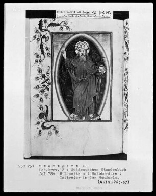 Deutsches Gebetbuch (Waldburg-Gebetbuch) — Gottvater in der Mandorla, Folio 78verso