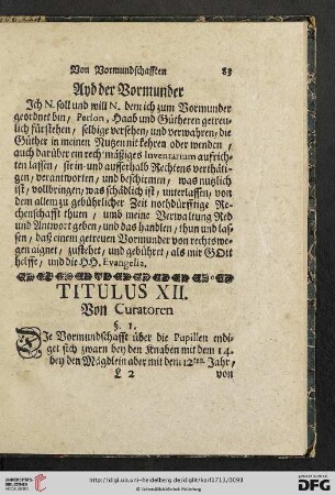 Titulus XII