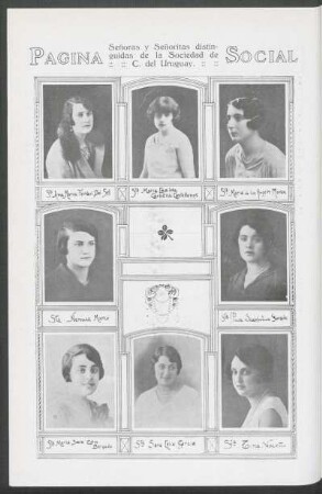 Página social - Señoras y Señoritas distinguidas de la Sociedad de C. del Uruguay