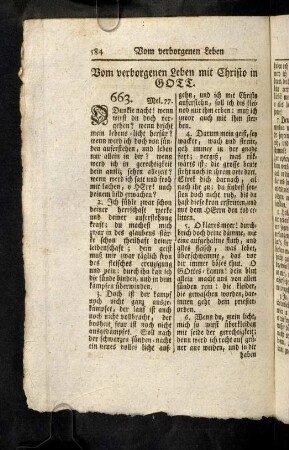 584-589, Vom verborgenen Leben mit Christo in Gott