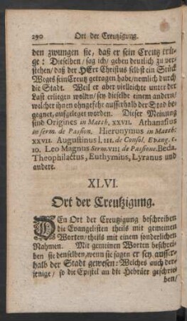 XLVI. Ort der Creutzigung