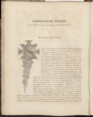 Germanische Völker. (Von 1200 bis zum Ausgange des Mittelalters.)