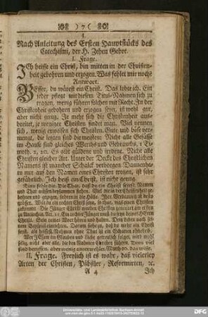 I. Nach Anleitung des Ersten Haupstücks des Catechismi, der H. Zehen Gebot.