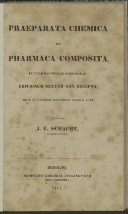 Praeparata chemica et pharmaca composita
