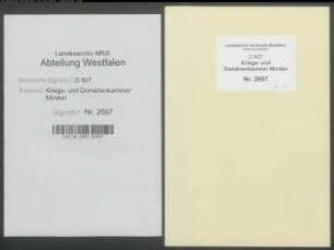 Lagerbuch der Vogtei Brackwede des Amtes Sparrenberg