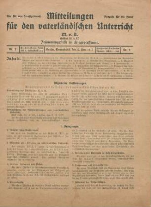 2.1917: Mitteilungen für den vaterländischen Unterricht