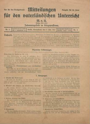 2.1917: Mitteilungen für den vaterländischen Unterricht
